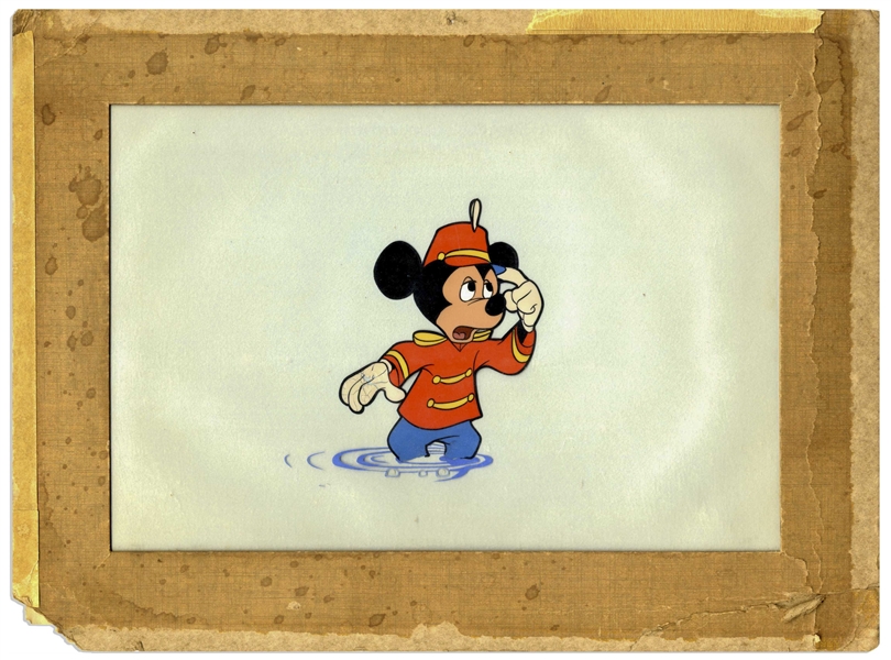 Original Disney Cel of Mickey Mouse From ''The Mickey Mouse Club'' on ''Circus Day'', Showing Mickey Standing in a Pool of Water